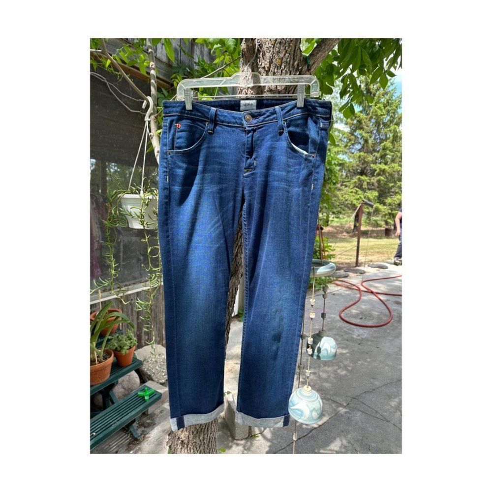 Hudson Jeans VAN Denim Straight Ankle Cuffed Stretch Mid Rise Sz 29